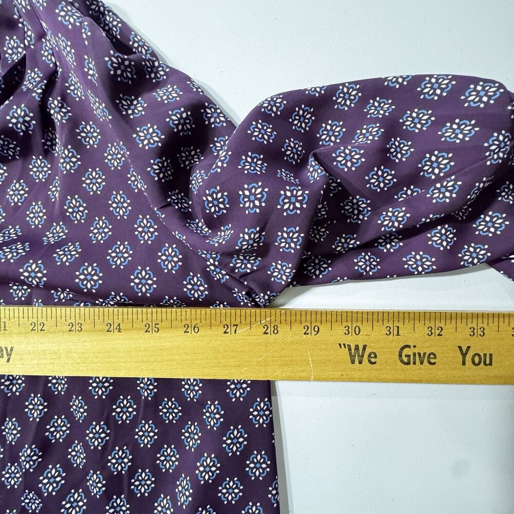 Purple Patterned Women's Blouse - image 10